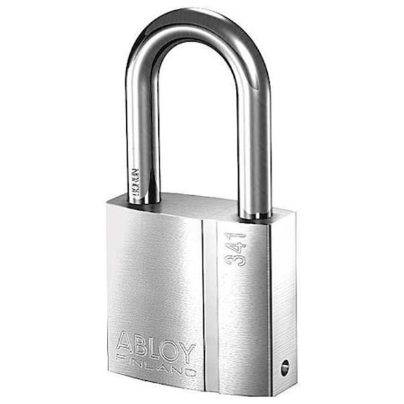 Abloy Keyed Padlock,1 3/32 in,Rectangle,Silver PL341/50B-KA Abloy Keyed Padlock,1 3/32 in,Rectangle,Silver PL341/50B-KA