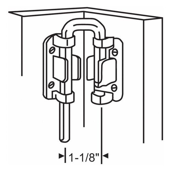 Manufacturer Varies Security Latch,3-53/64" L x 19/32" H 16-185