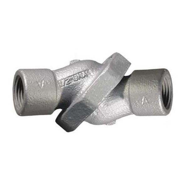 Appleton Electric IMC Elbow, 1 in, Threaded, Iron, Plain, Gray UNAF100