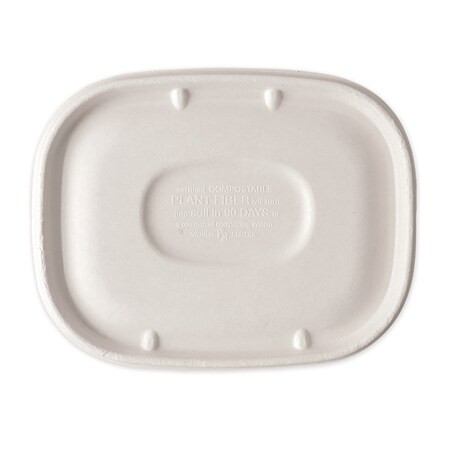 Fiber Lids for Fiber Containers, 8.9 x 6.9 x 0.4, Natural, Paper, PK400, 400PK