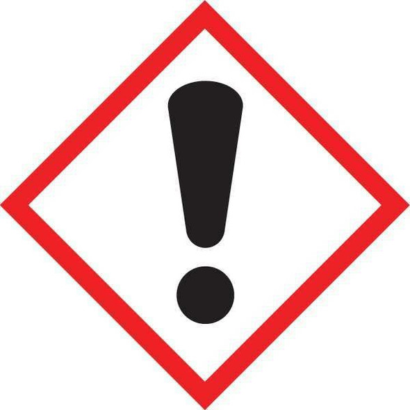 Accuform Label,Exclamation,1x1 In,Poly,250 Roll LZH607EV2