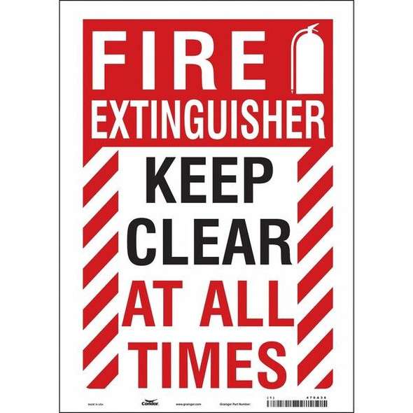 Condor Safety Sign,10" W,14" H,0.004" Thickness 470A36