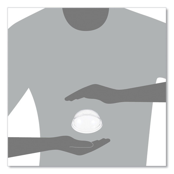 Dart Plastic Dome Lid, Fits 6-22 oz. Cups, Clear, PK1000 DNR662