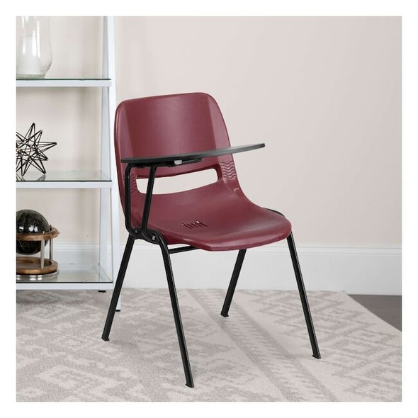 Flash Furniture Burgundy Tablet Arm Chair,PK5 5-RUT-EO1-BY-RTAB-GG