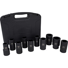 1" Dr. SAE & Metric Socket Set 10 Pcs 1300-SS-09