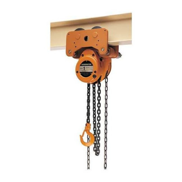Harrington Low Headroom Chain Hoist, 10 ft.Lift NTH010-10