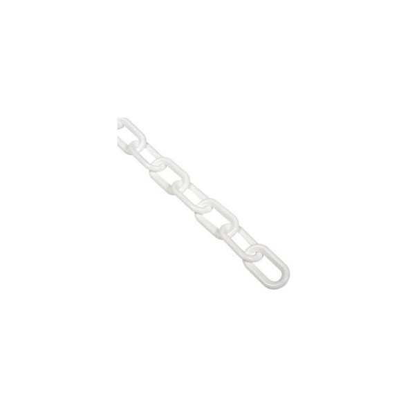 Global Industrial Plastic Chain Barrier 2""x50'L White