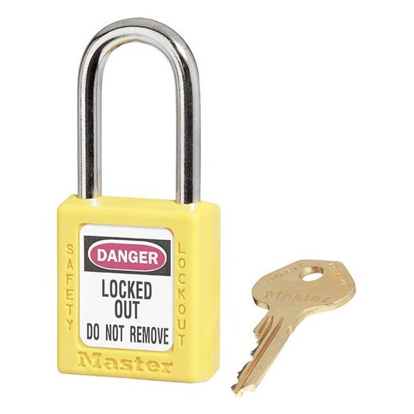Master Lock® 410 Zenex™ Thermoplastic Safety Padlock, Yellow, 1/Each
