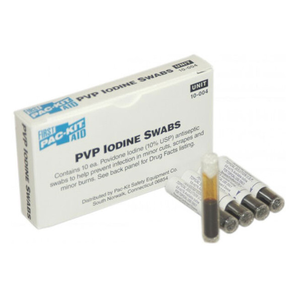PVP Iodine Swabs, 10/Box