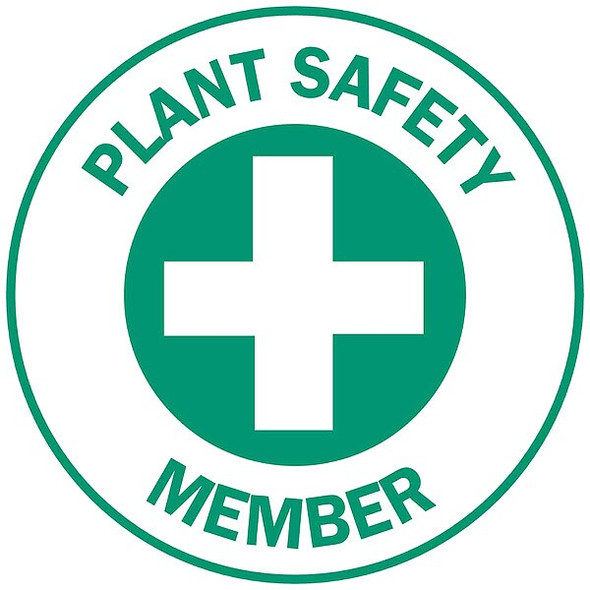 Brady Hard Hat Emblem Labl,2in. dia.,Vinyl,PK4, 49571 49571