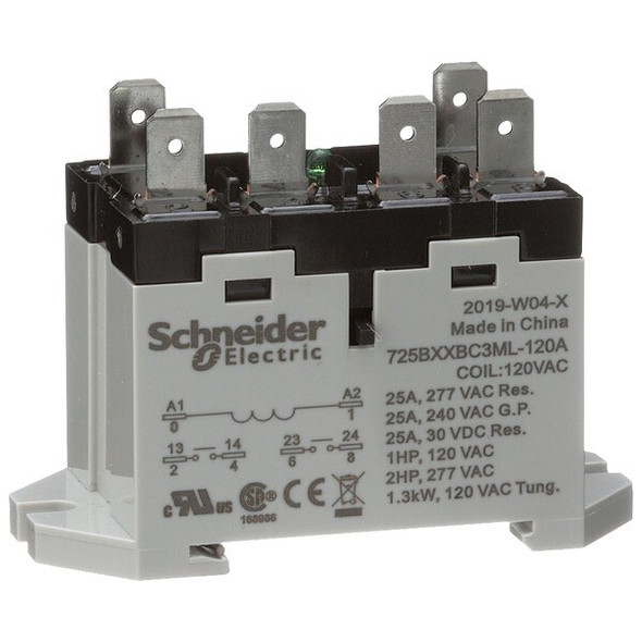 Schneider Electric EnclosedPower Relay,120VAC,DPST-NO,6Pins 725BXXBC3ML-120A Schneider Electric EnclosedPower Relay,120VAC,DPST-NO,6Pins 725BXXBC3ML-120A