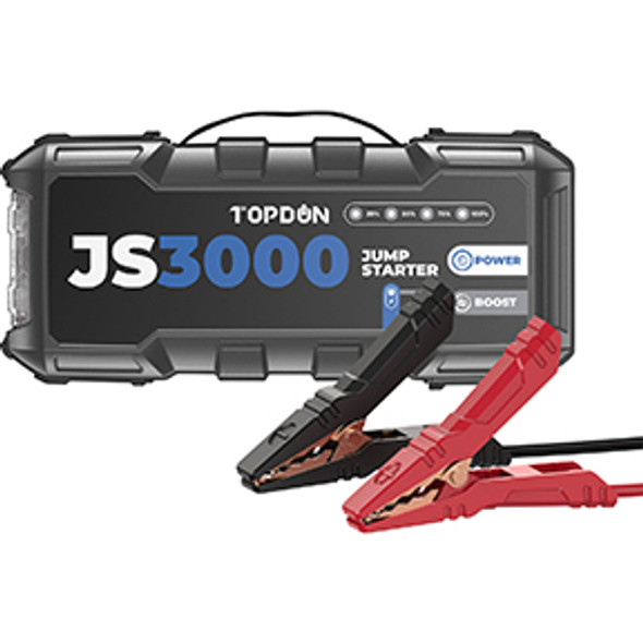 3000 Peak Amp Battery Jumpstarter, Power Bank, & Flashlight JS3000