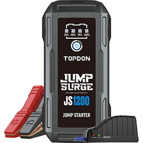 1200 Peak Amp Battery Jumpstarter, Power Bank, & Flashlight JS1200