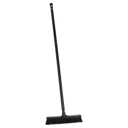 Remco 16 in Sweep Face Push Broom, Soft/Stiff Combination, Black 31749/29629