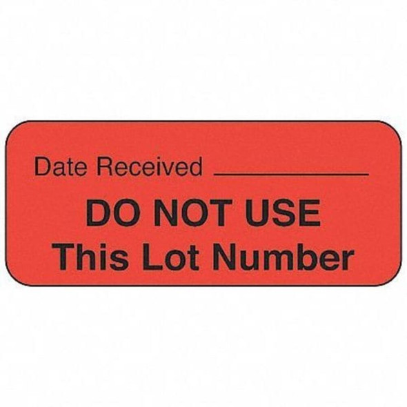 Roll Products Label,1-1-2 In. H,2-1-2 In. W,PK1000, 141454 141454