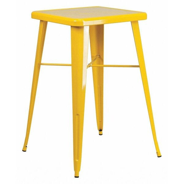 Square 27.75" L, 27.75" W, 40" H, Metal Top, Yellow