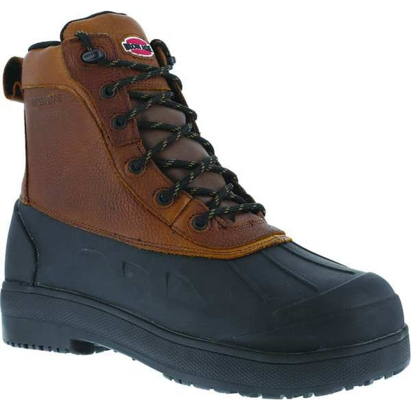 Men's 8-Inch Work Boot, 12, Composite Toe, 8 in H, Black/Brown, IA9650