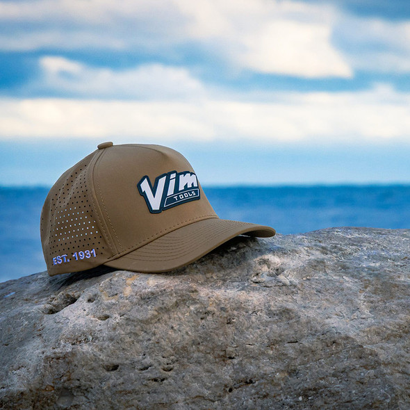 PVC VINTAGE WHITE VIM LOGO & 1931 – TAN HAT PVC1931-TN