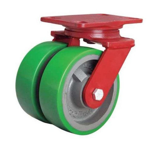 Hamilton Dual Whl Cstr,Polyurethan,6 in.,2000 lb. S-HS2-6DB