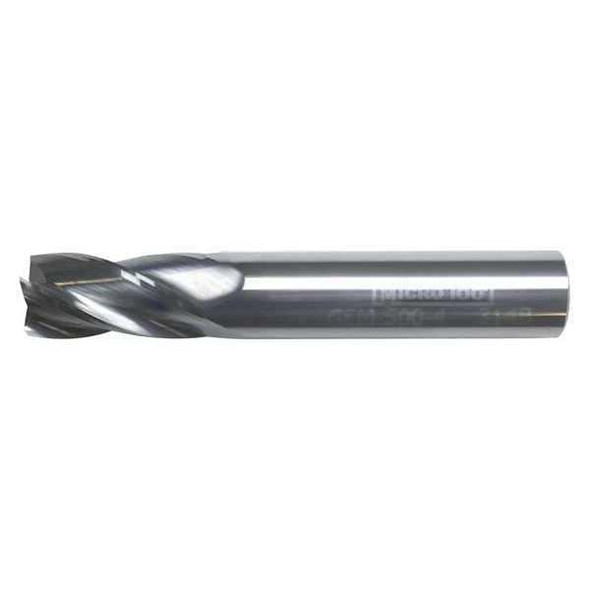 Micro 100 Carb End Mill, 1.00mm, 4FL, CC, Uncoated GEMM-010-4