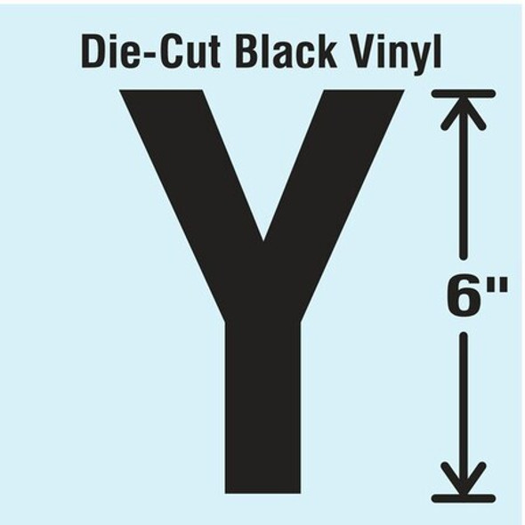 Stranco Die Cut Letter Label,Y DBV-SINGLE-6-Y