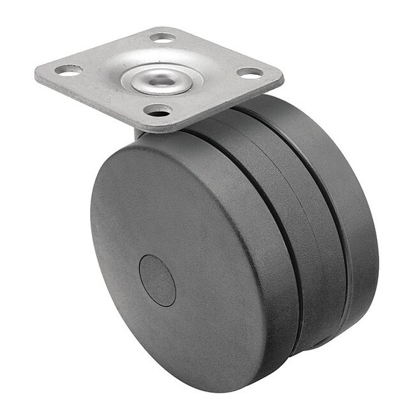 60mm Non-Marking Nylon Swivel Caster, No Brake, Loads Up To 100 lb