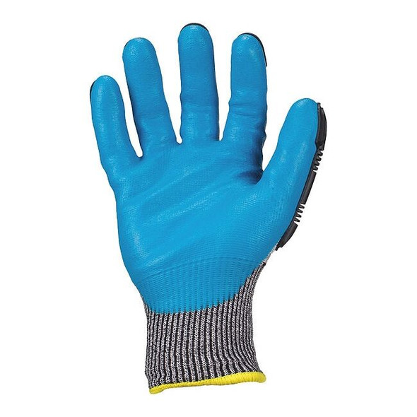 Coated Gloves, HPPE/Nitrile Palm, Acrylic Lining, Blue/Gray, L ( 9 )