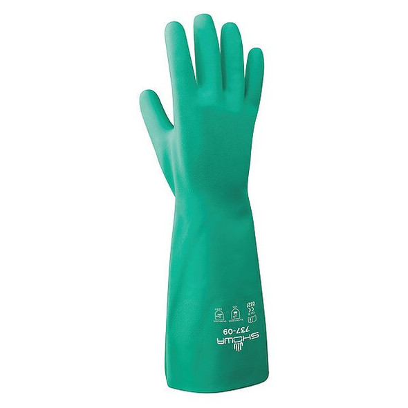 Showa Chemical Resistant Gloves,12" L,XL,PR 737-10 Showa Chemical Resistant Gloves,12" L,XL,PR 737-10