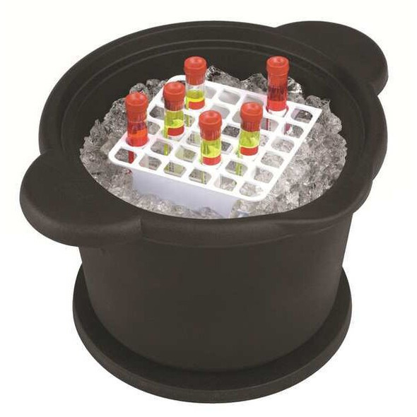 Heathrow Scientific Ice Bucket,Round,4L,Black HS28714K