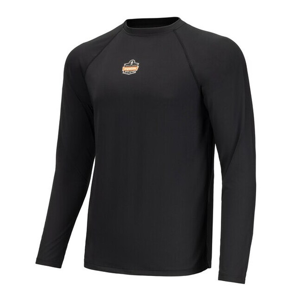 Ergodyne Base Layer Shirt, Polyester/Spandex, Black, 2XL 6436