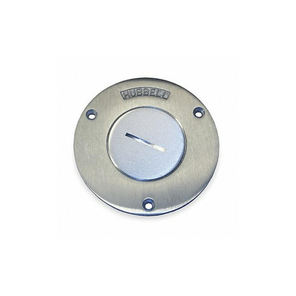 Hubbell Wiring Device-Kellems Box Cover, Floor Box Type, 1 Gang, Aluminum SA2925