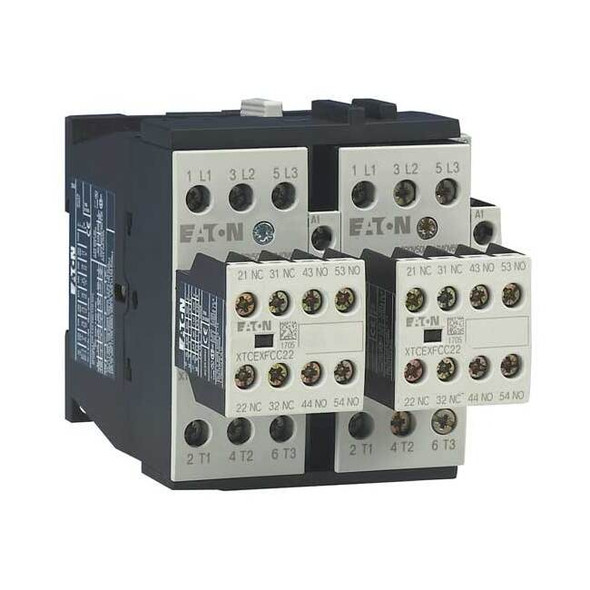 IEC Magnetic Contactor, 1NC/2NO, 120V AC, 3 P, Reversing, Screw