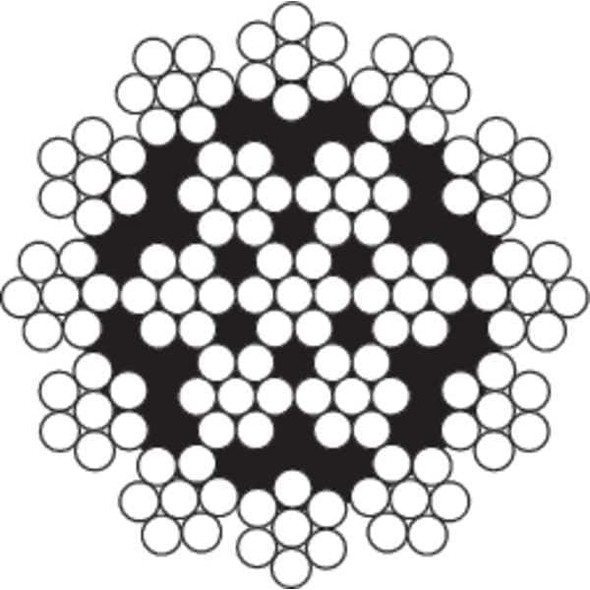 Manufacturer Varies Cable,1/4 In,L 100 Ft,WLL 1152 Lb 2VJE2