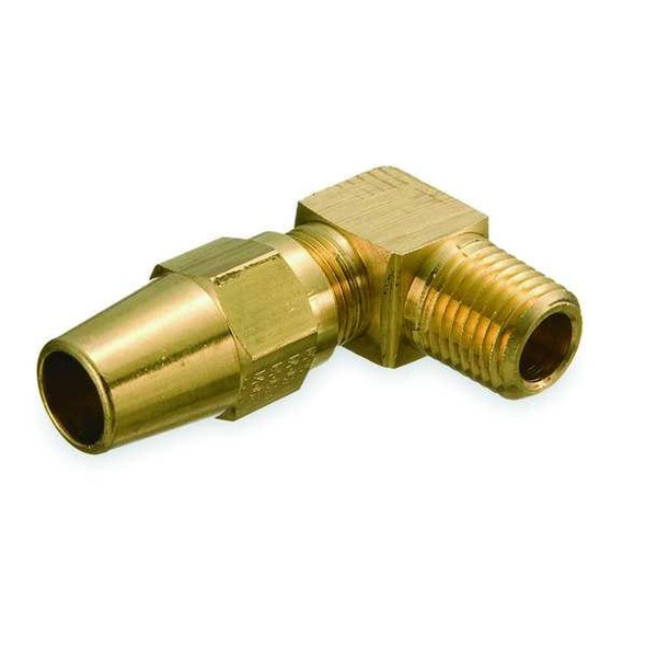 Weatherhead Elbow, Brass, Comp. 3/8 in, NPTF 1/2 in 1369X6X6