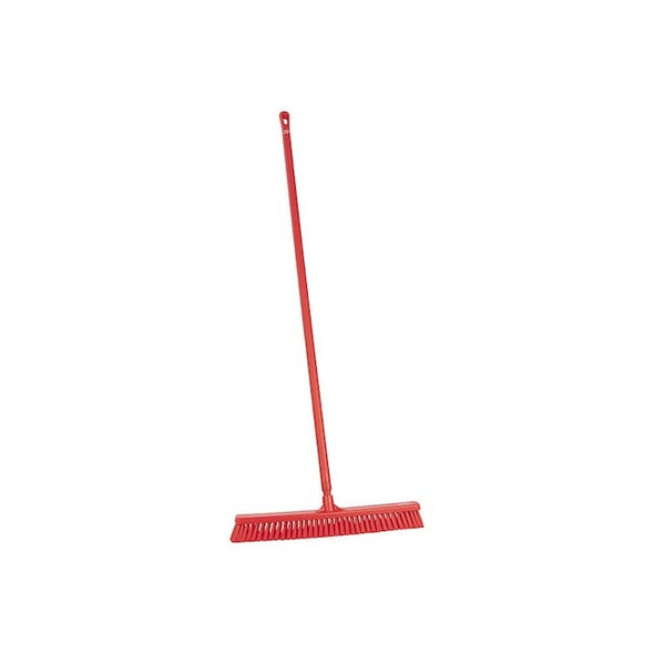 Remco 24 in Sweep Face Push Broom, Soft, Red 31994/29624