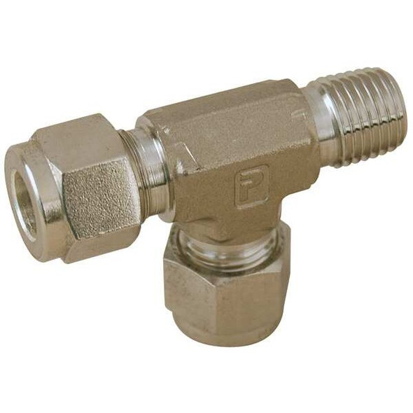 Parker 1/2" A-LOK x MNPT SS Male Run Tee 8MRT8N-316