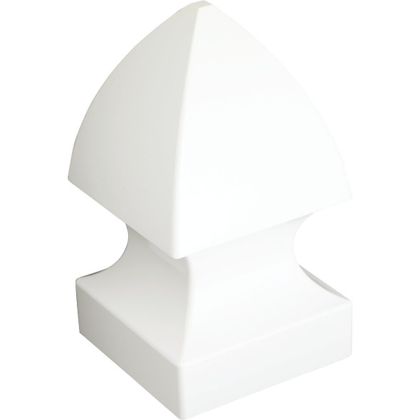 5 In. x 5 In. White Gothic Vinyl Post Cap 165270 5 In. x 5 In. White Gothic Vinyl Post Cap 165270