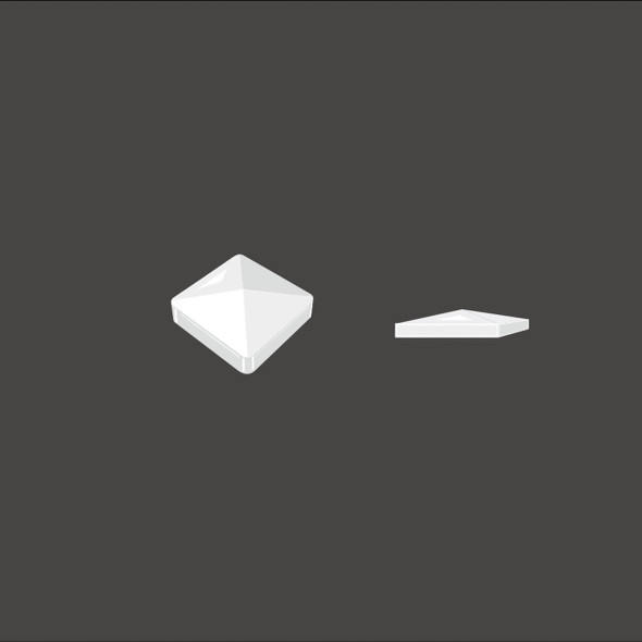 4 In. x 4 In. White Pyramid Vinyl Post Cap 165263