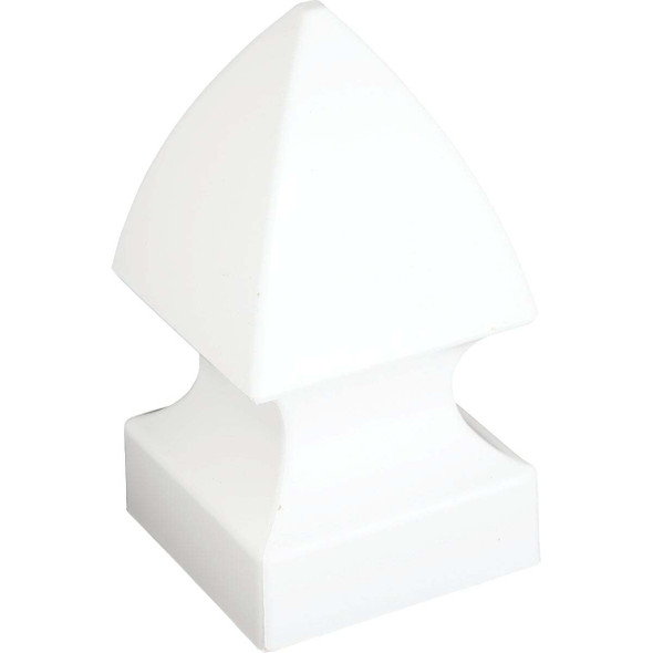 4 In. x 4 In. White Gothic Vinyl Post Cap 165261