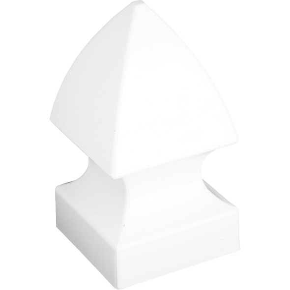 4 In. x 4 In. White Gothic Vinyl Post Cap 165261