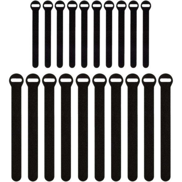 Wrap-It Storage 5 In. & 8 In. Black Self-Gripping Cable Ties (20-Pack) 420-48BL