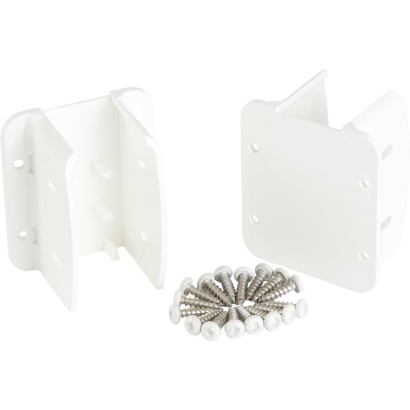 1-1/2 In. x 3 In. White Vinyl Fence Panel Mounting Kit (2-Pack) 165289