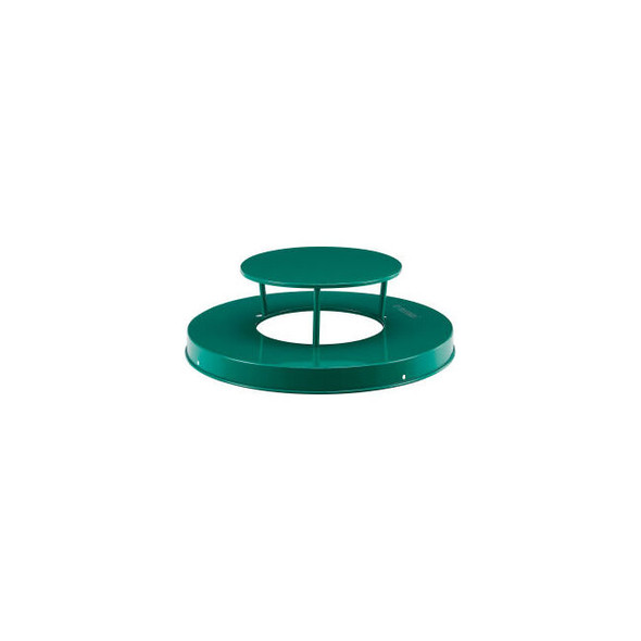 Steel Rain Bonnet Lid for Global Industrial 36 Gallon Slatted Trash Can Green
