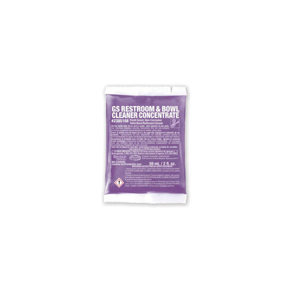 Stearns GS Restroom & Bowl Cleaner Concentrate - 2 oz Packs 72 Packs/Case - 2385