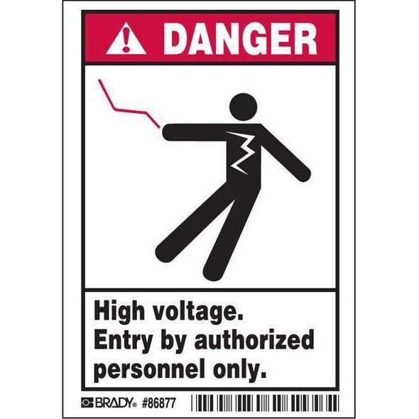 Brady Machine/Equipment Labl,3-1/2inHx5inW,PK5, 86877 86877