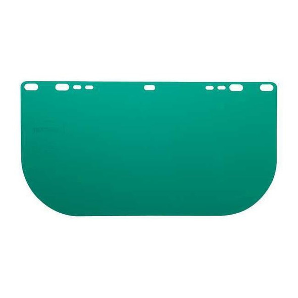 Face Shield Visor, Green Visor, Polycarbonate, Uncoated Lens, Dark Green