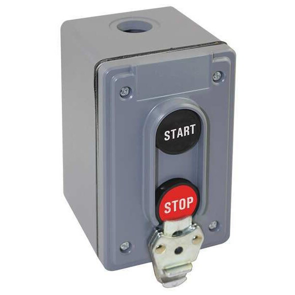 Dayton Control Station, 2 Push Buttons, Blk/Red 20C802 Dayton Control Station, 2 Push Buttons, Blk/Red 20C802