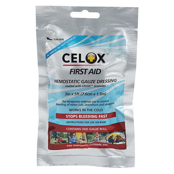Celox Gauze Roll, Sterile, Beige, Chitosan, Pouch MS-FG08838181