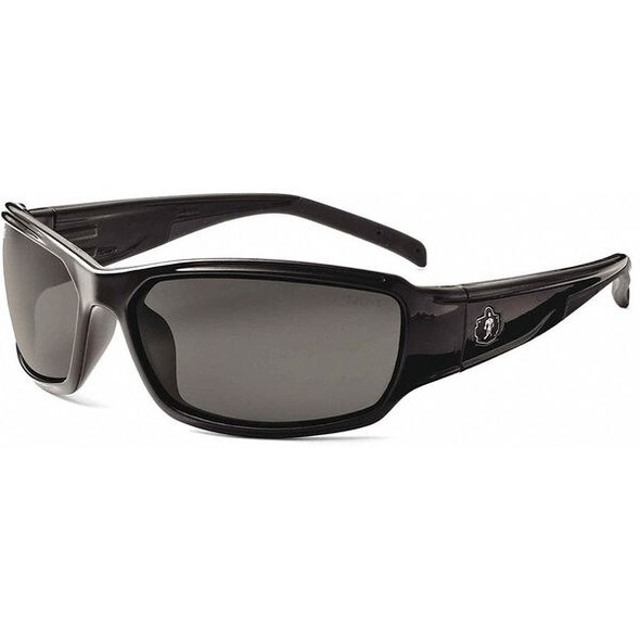THOR, Safety Glasses, Uncoated, Smoke Lens, Black Frame, Full-Frame