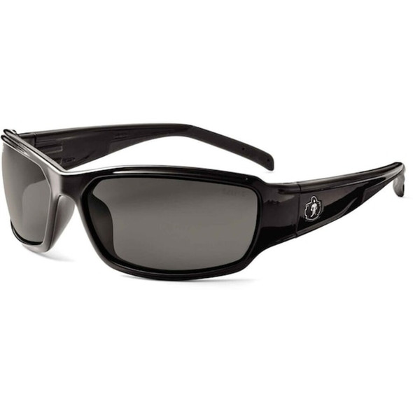 THOR, Safety Glasses, Uncoated, Smoke Lens, Black Frame, Full-Frame